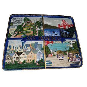 SAN FRANCISCO RARE VINTAGE SNCO 3D Wall Plate resin/plaster material 8" x 6.25"